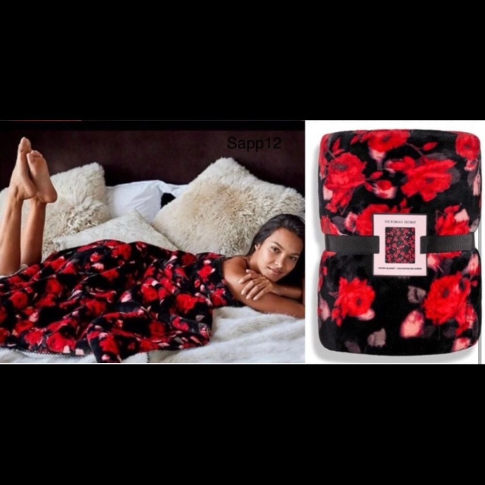 VS Sherpa Floral Blanket